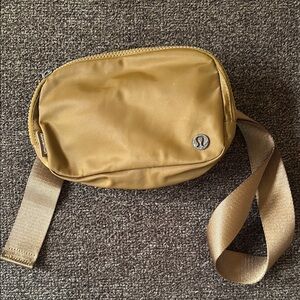 Lululemon Athletica Tan Belt Bag with Adjustable Straps